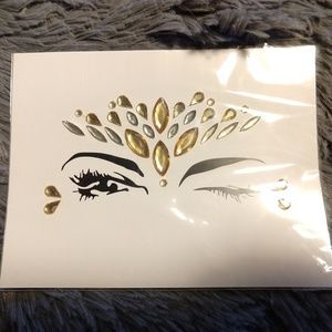 💎 Gold Face Gem Jewel Sticker
